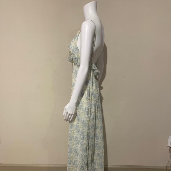 NWT Max Studio Printed Textured Ruffle Maxi Dress - Picture 8 of 15